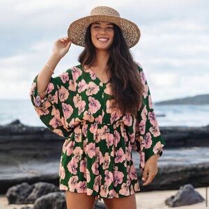 Ava Sky Green Floral Jumpsuit